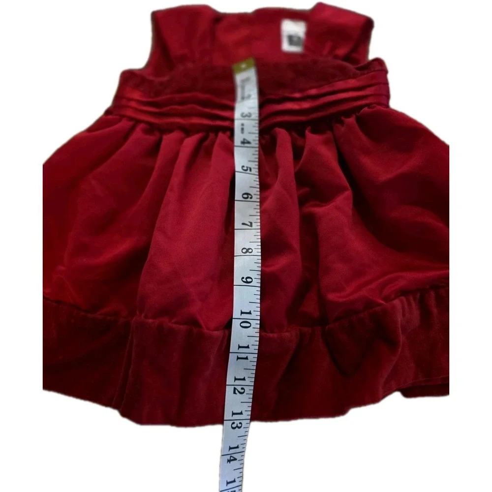 Carter Velvet RED dress. Size 6. Ribbon. Excellent Condition